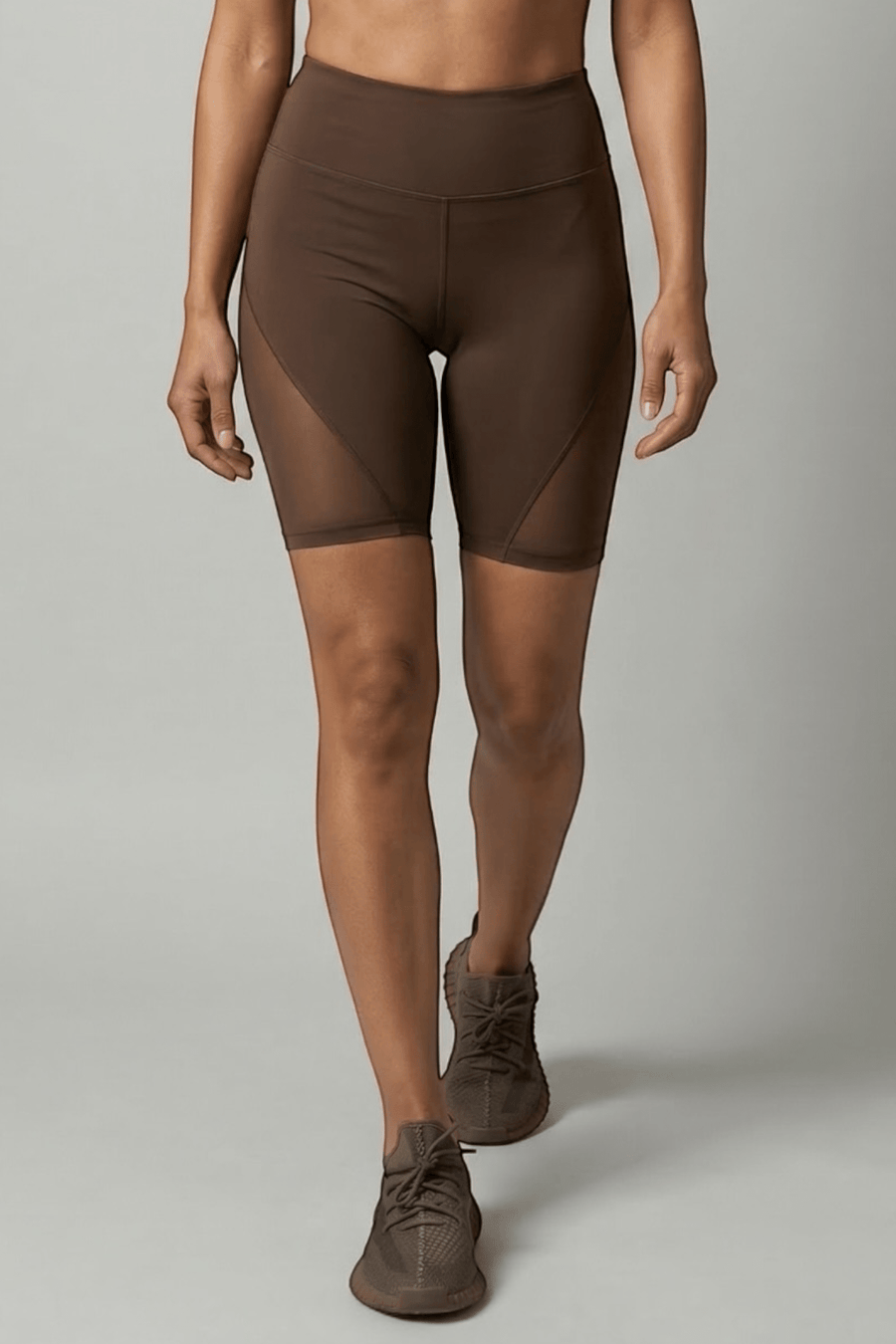 Aire Biker Shorts in Chocolate Truffle