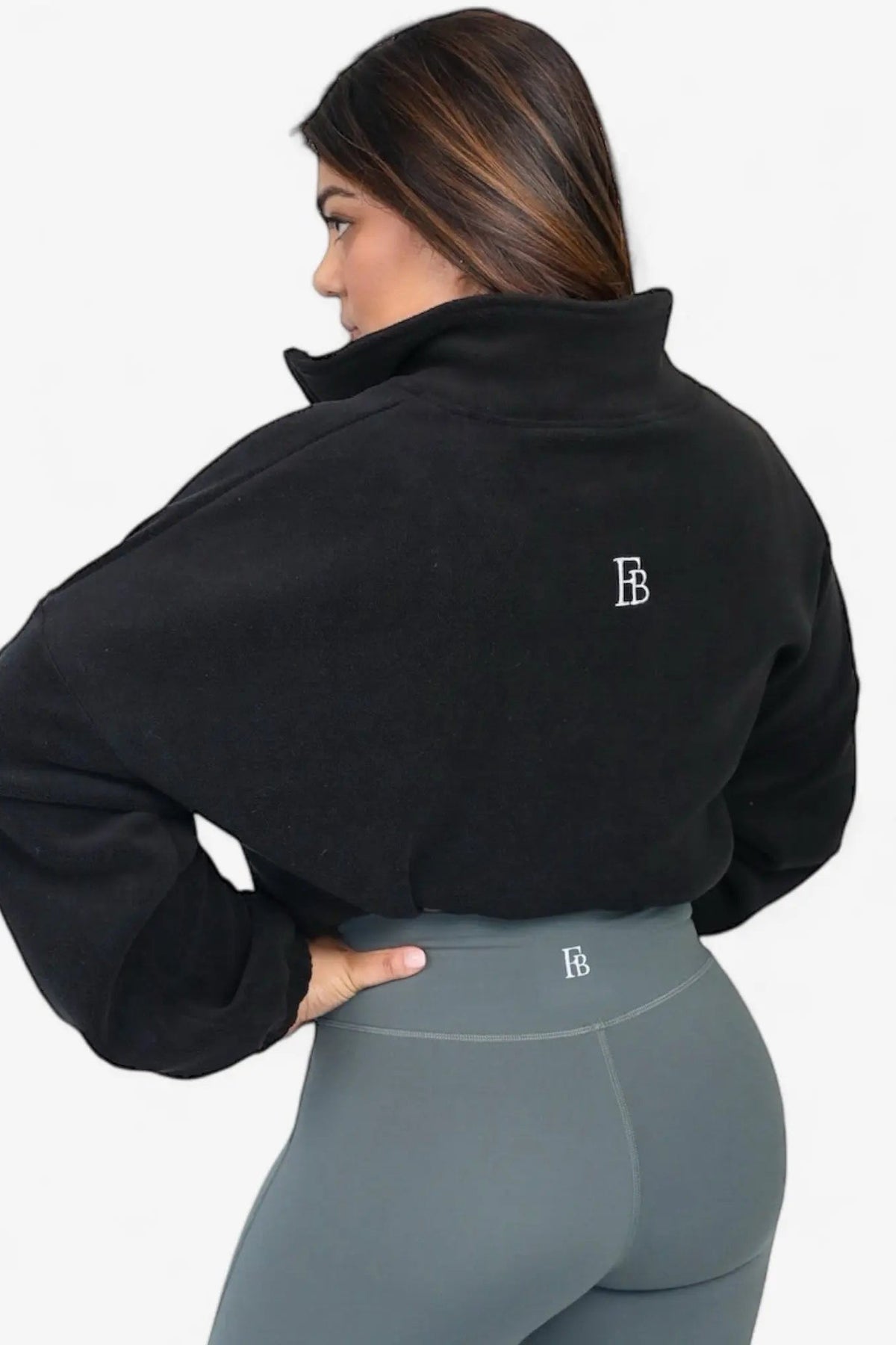 Cloud Fleece Jacket in Black Cashmere, enlarged view 3