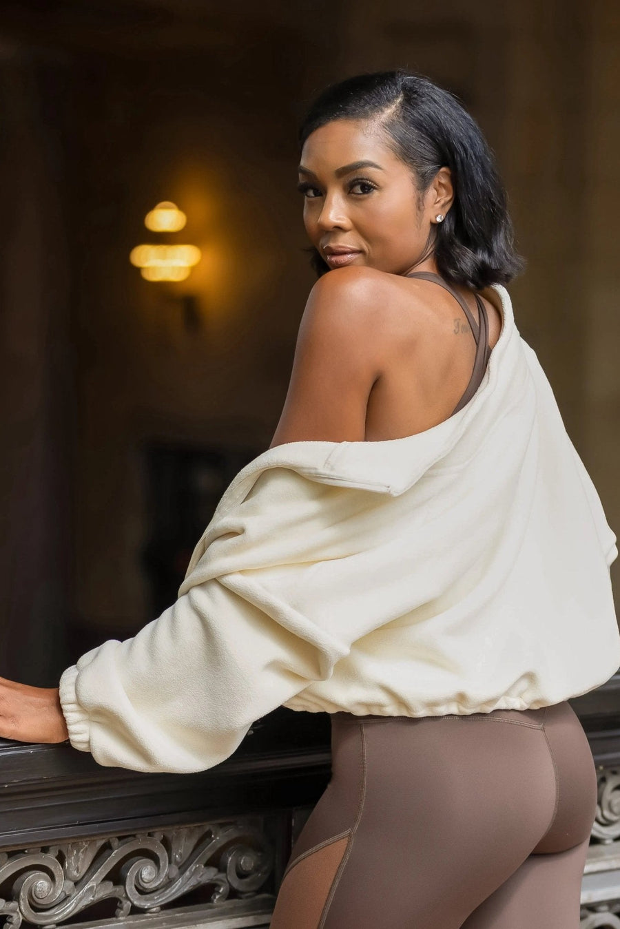 Cloud Fleece Jacket in Ivory Cloud