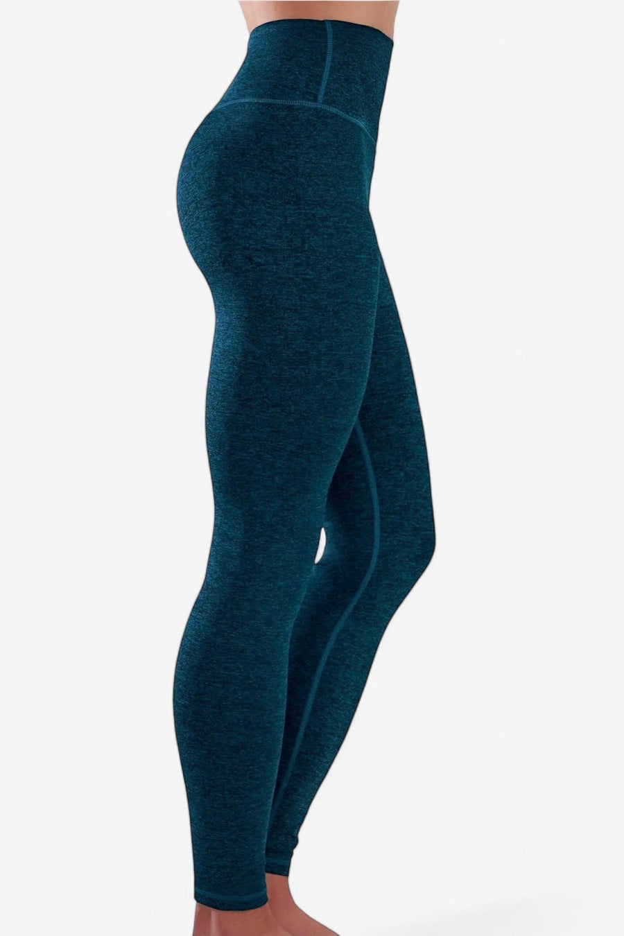 Core Compression Leggings – Heathered Performance Redefined in Nordic Pine