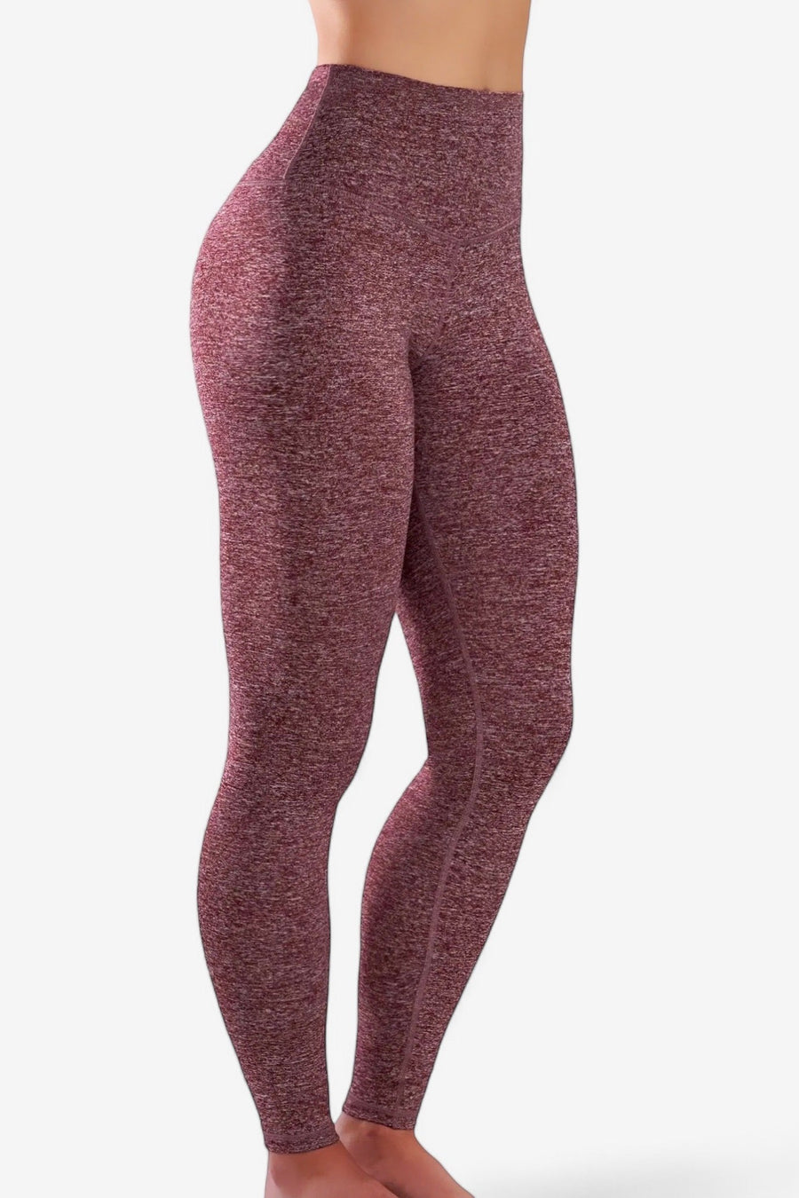 Core Compression Leggings – Heathered Performance Redefined in Rosé All Day