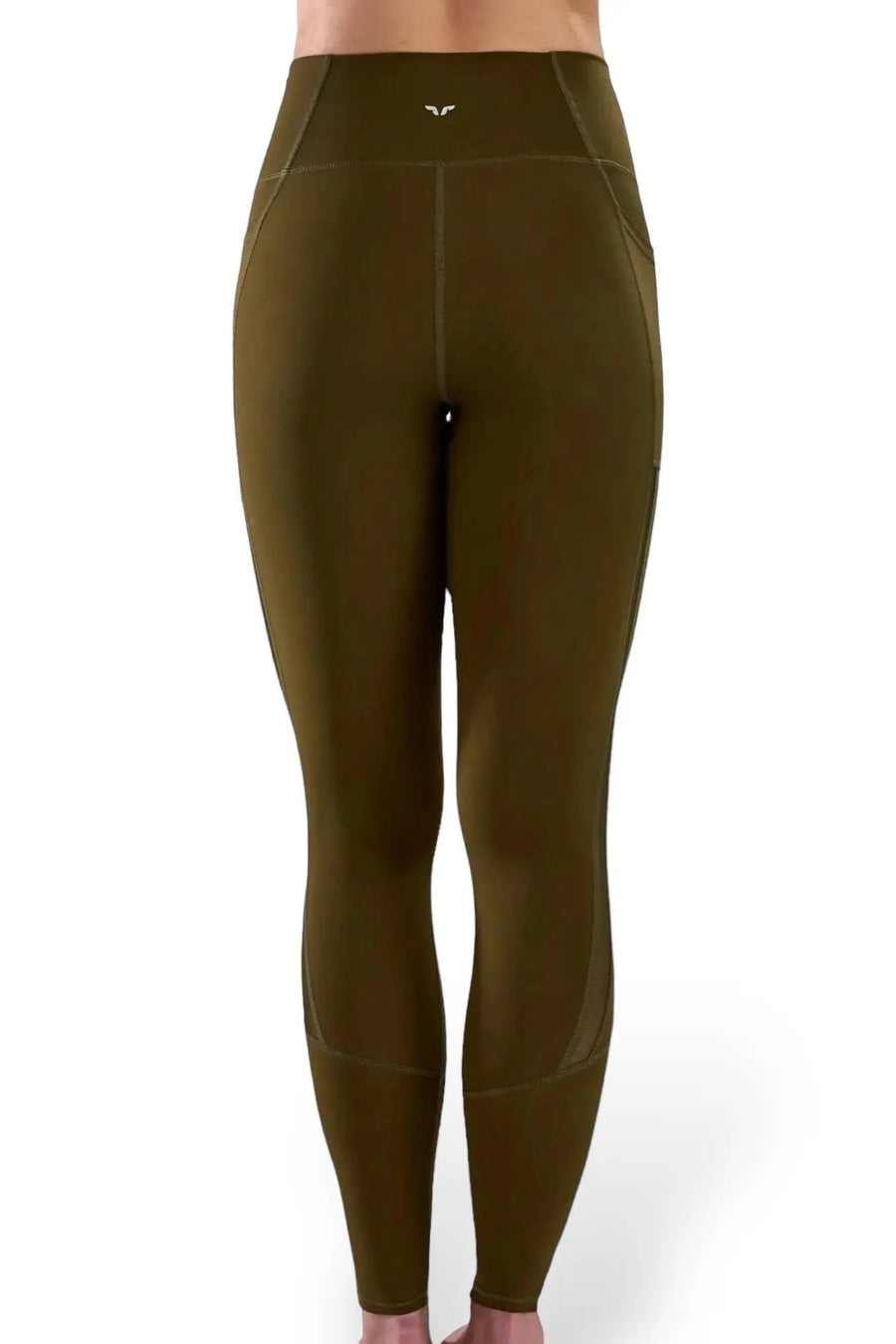 High-Waist Pocket Leggings with Mesh Panels, view 2