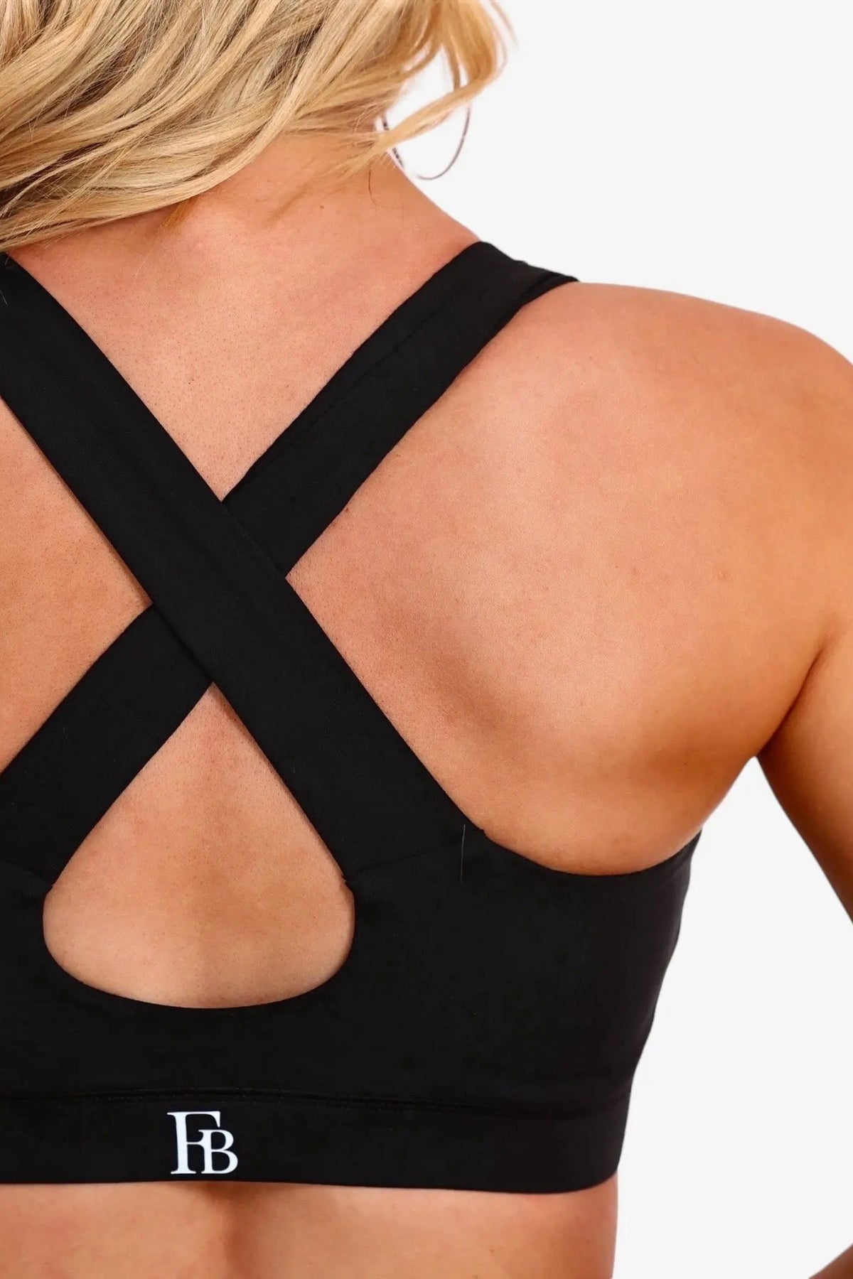 Legacy Cross-Back Bra in Classic Black, enlarged view 2