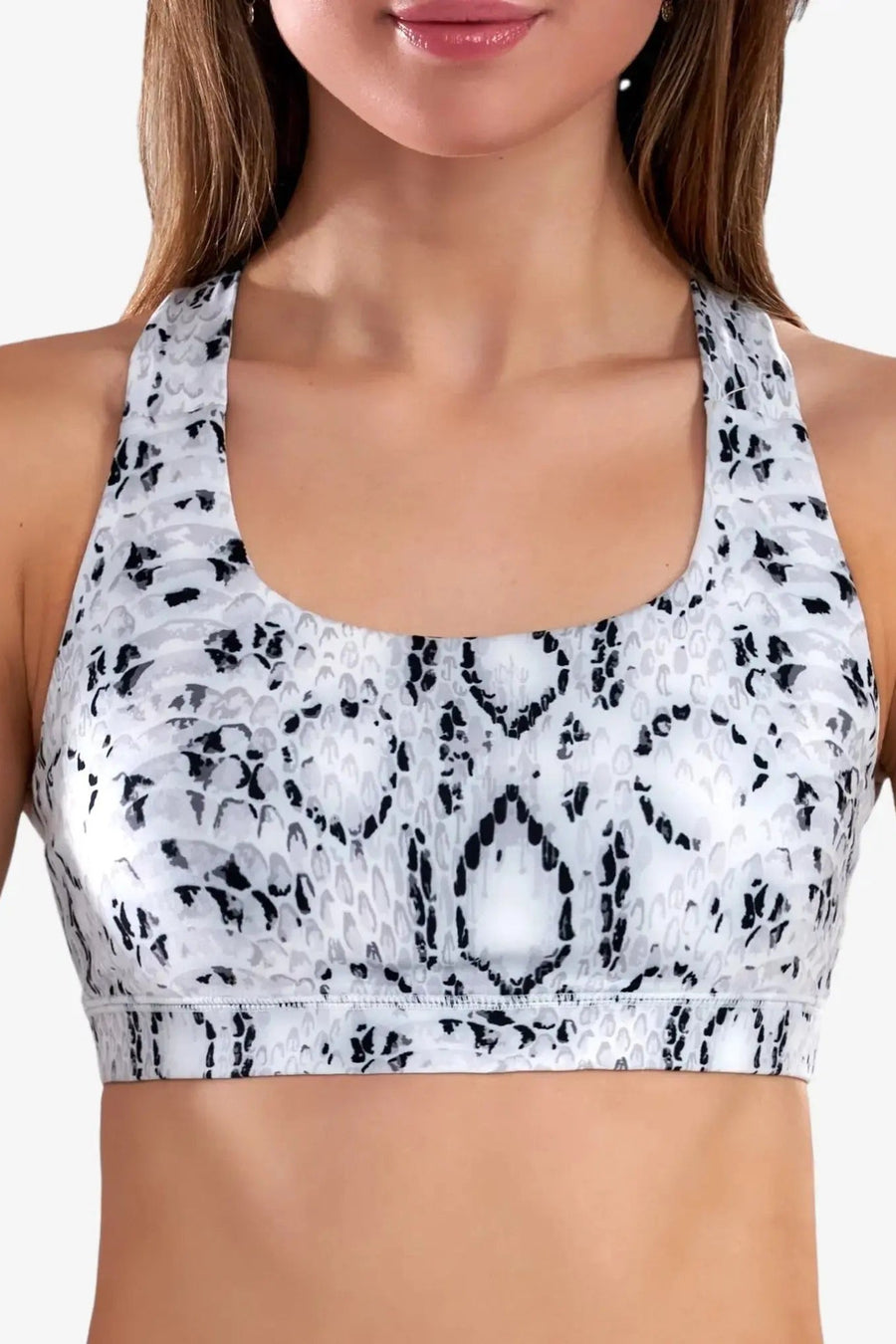 Legacy Cross-Back Bra in Serpent Ivory