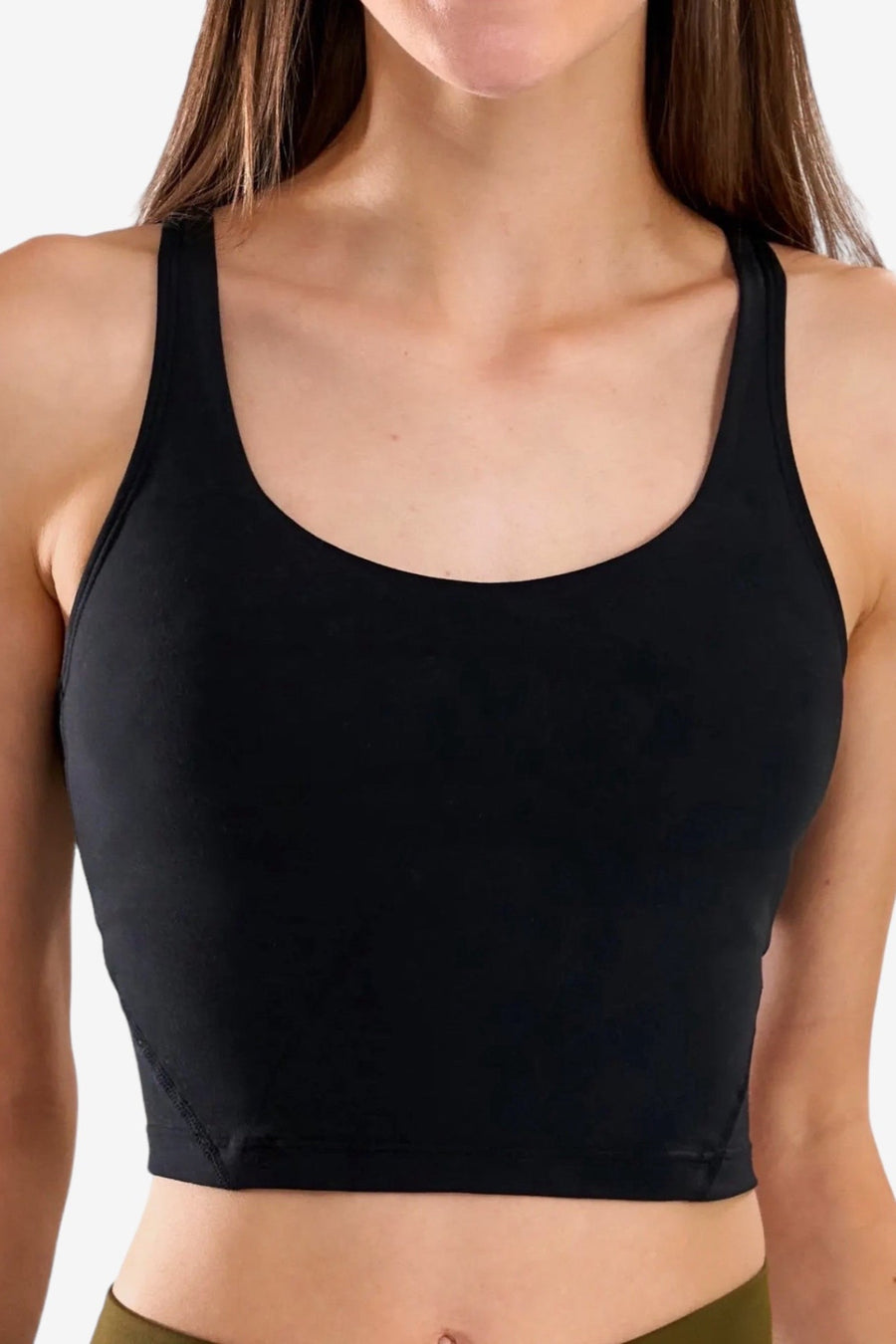 Power Crop Top in Classic Black