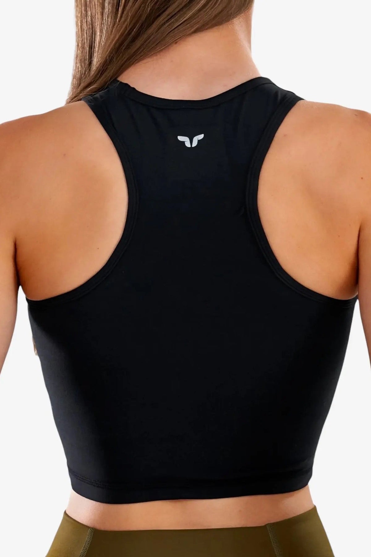 Twisted Luxe Crop Top in Classic Black, enlarged view 2
