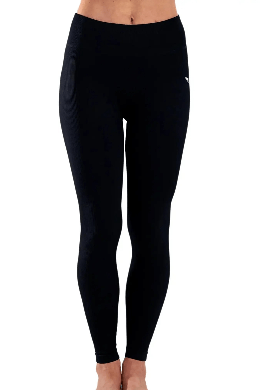 Waist-Cinching Ribbed Leggings, view 3