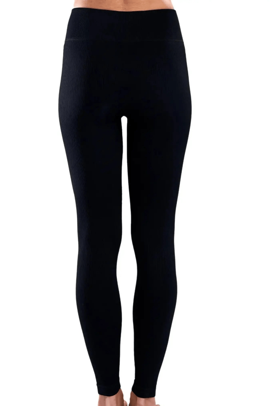 Waist-Cinching Ribbed Leggings, view 2